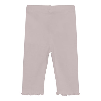 Huttelihut gerippte Leggins mit Rüschen - Cloud Gray