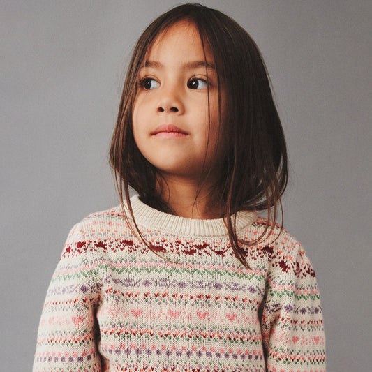 Wheat Jaquard-Pullover Olga - Multi