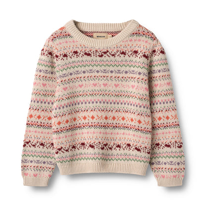 Wheat Jaquard-Pullover Olga - Multi