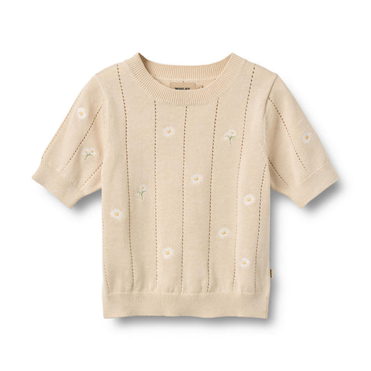 Wheat Stricktop Malvina "Sandshell White Flowers"