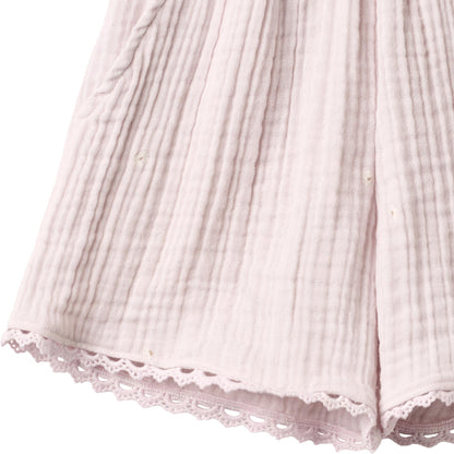 Wheat Musselin Shorts Eileen "Purple Light Flowers"