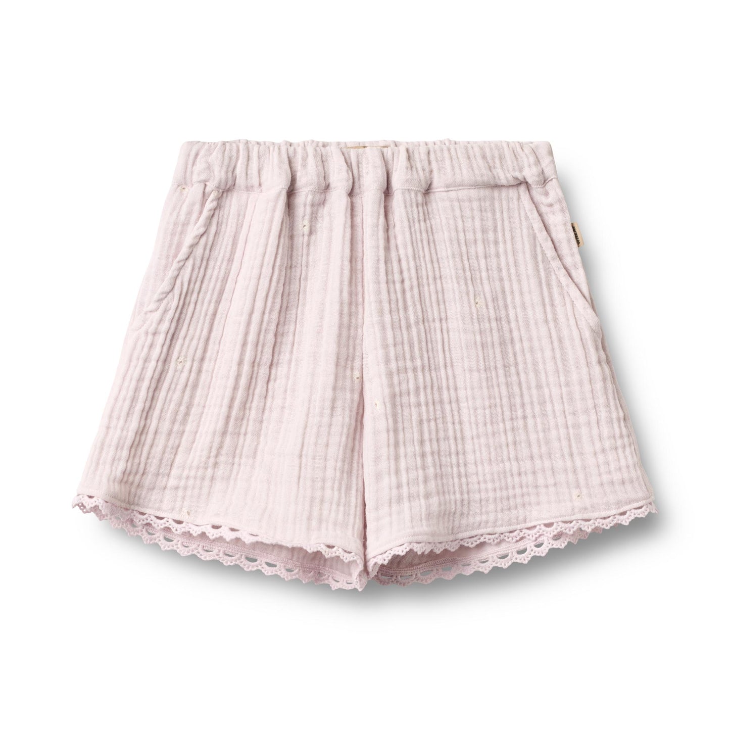 Wheat Musselin Shorts Eileen "Purple Light Flowers"