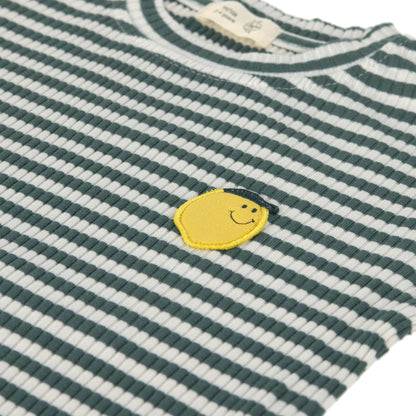 Lässig Long Sleeve Shirt gerippt Lemon