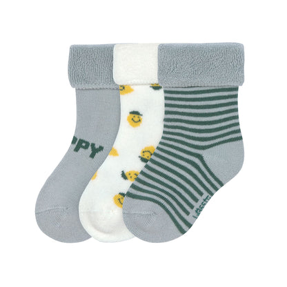 Lässig Babysocken aus Frottee im 3er Pack - verschiedene Farben