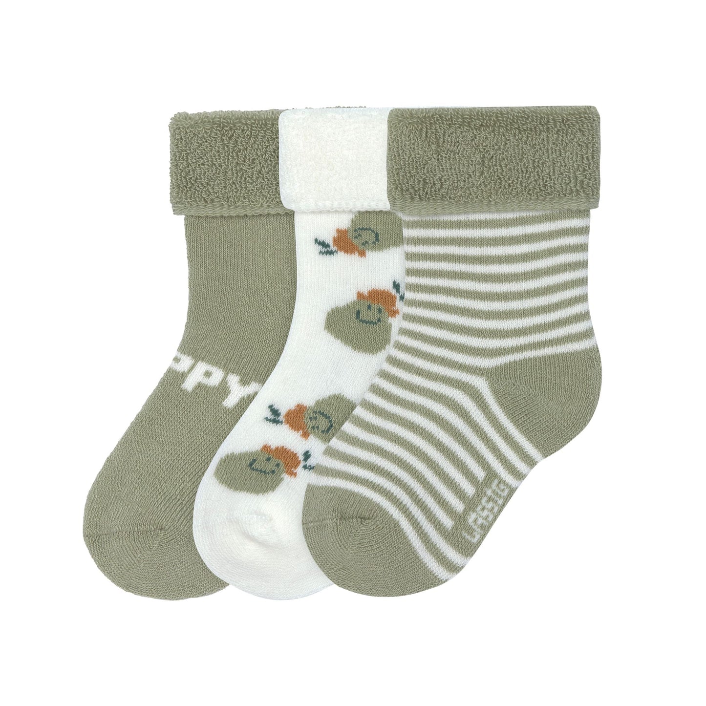 Lässig Babysocken aus Frottee im 3er Pack - verschiedene Farben