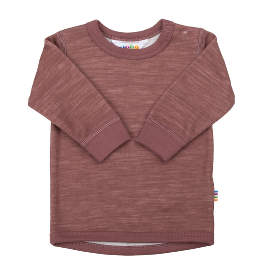 Joha Langarmshirt aus Merinowolle-Bambus "Altrosa"