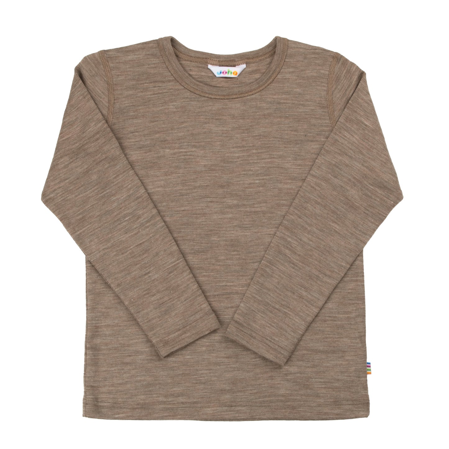 Joha Langarmshirt aus Merinowolle & Seide "Hellbraun"