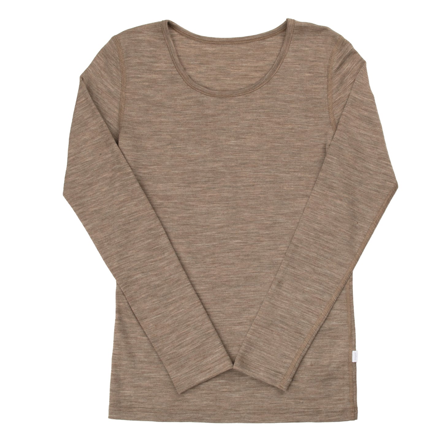 Joha Damen Langarmshirt aus Merinowolle & Seide "Hellbraun"