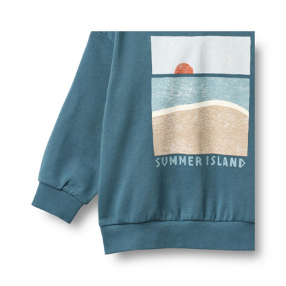 Wheat Sweatshirt L/S Francis "Blue Teal"