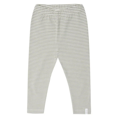 Leevje Jersey Leggings "Green Stripes" aus Bio-Baumwolle