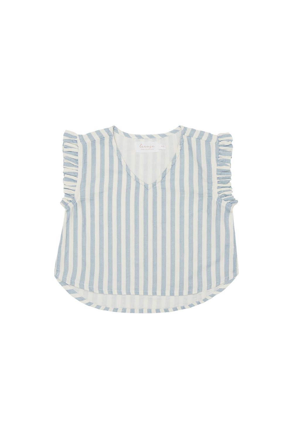 Leevje Gestreiftes Leinentop "Blue Stripes"