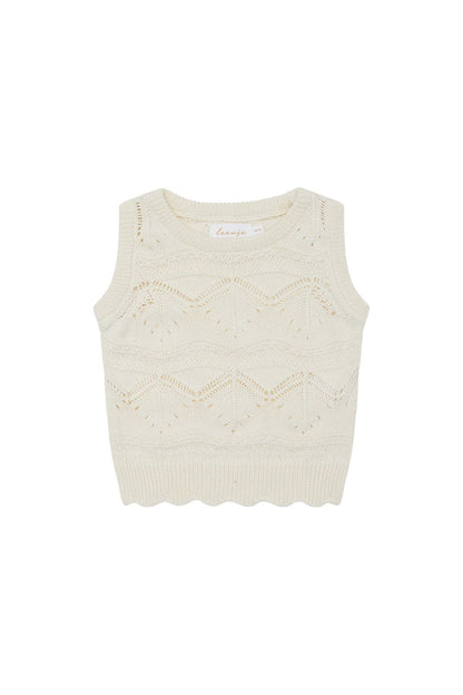 Leevje Stricktop mit Lochstrickmuster