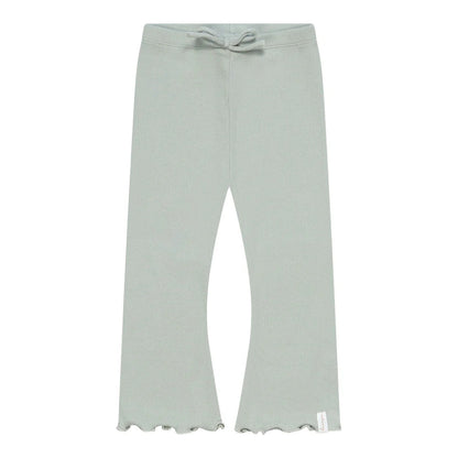Leevje Schlag-Leggings „Soft Green“ – mit Schleife aus Bio-Baumwolle