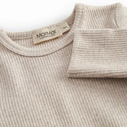 MarMar Copenhagen Langarm Body Light Beige Melange – mit Modal