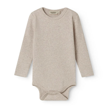 MarMar Copenhagen Langarm Body Light Beige Melange – mit Modal