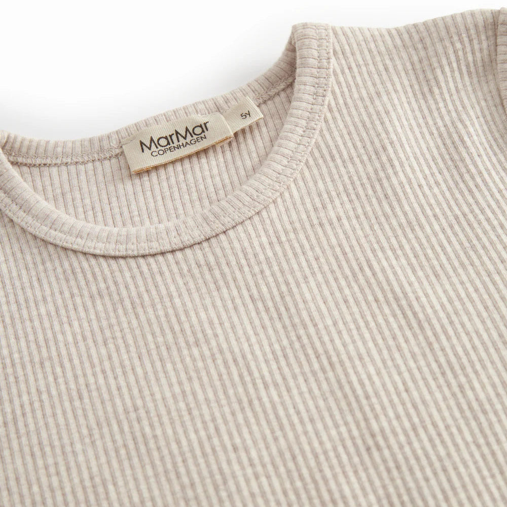 MarMar Plain T-Shirt "Light Beige Melange" – mit Modal