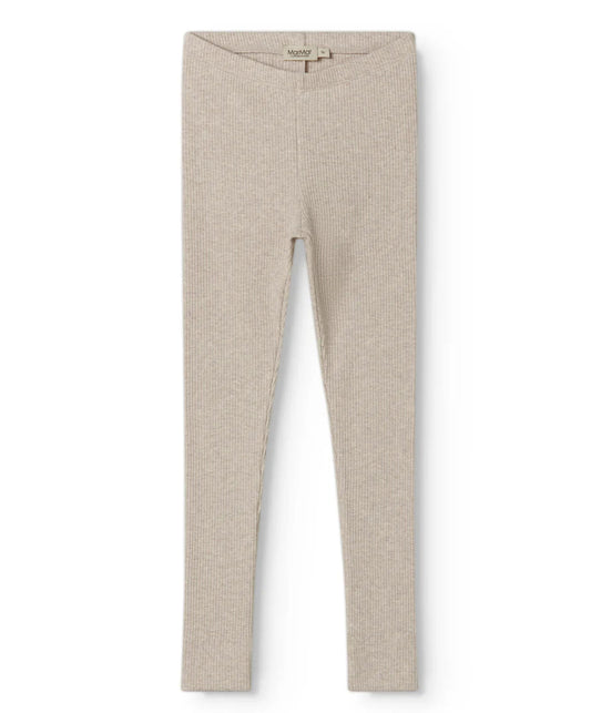 MarMar Copenhagen Leg Leggings Light Beige Melange – mit Modal