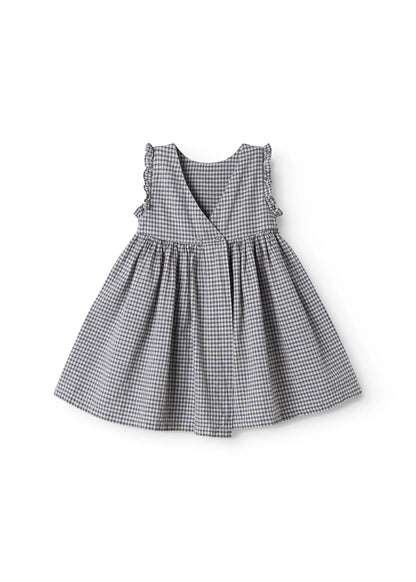 MarMar Copenhagen Darame Kleid "Marine Check" – Baumwolle & Leinen