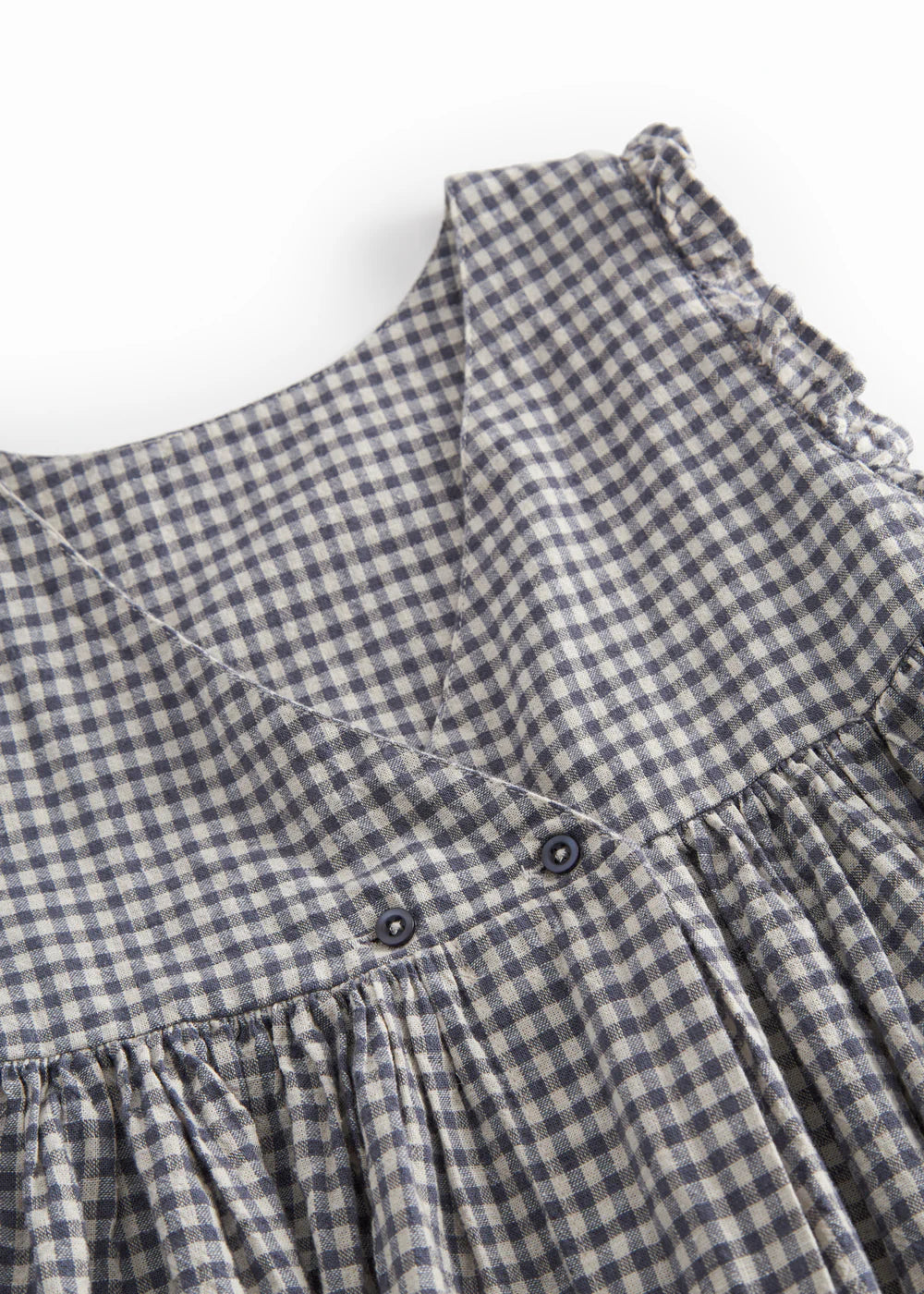 MarMar Copenhagen Darame Kleid "Marine Check" – Baumwolle & Leinen
