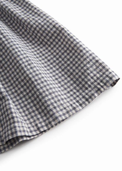 MarMar Copenhagen Darame Kleid "Marine Check" – Baumwolle & Leinen