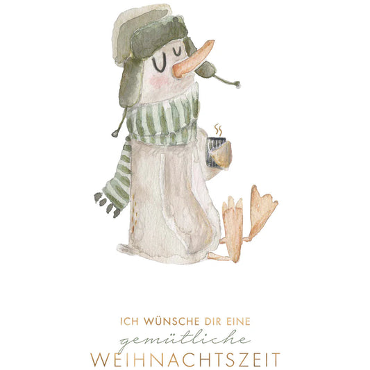 Leevje Postkarte Gans - gemütliche Weihnachten