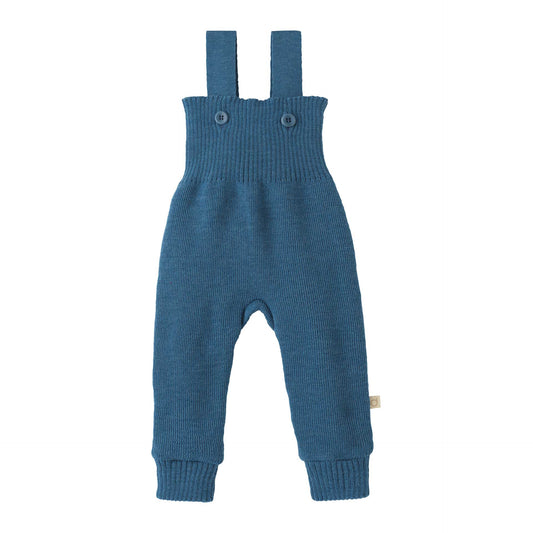 Disana Strick-Trägerhose "Taubenblau"