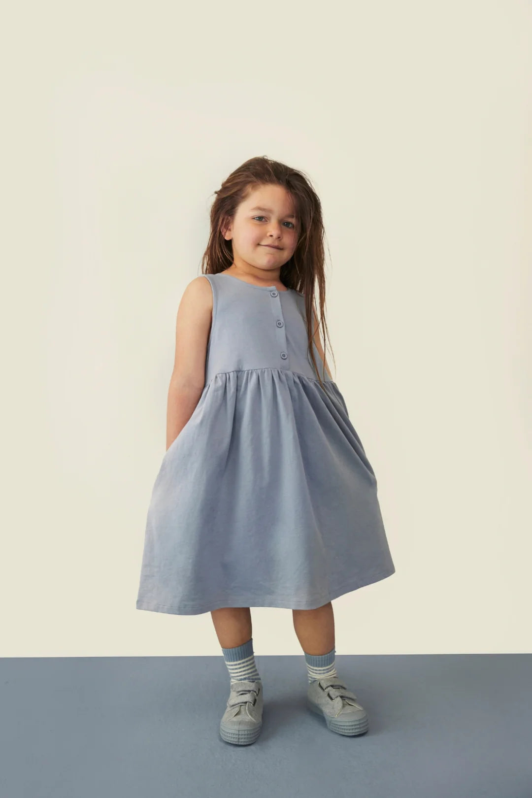 Gray Label Ärmelloses Kleid "Stone Grey"