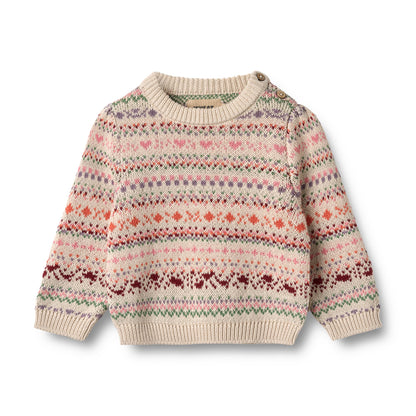 Wheat Baby Jacquard Pullover Olga "Multi"