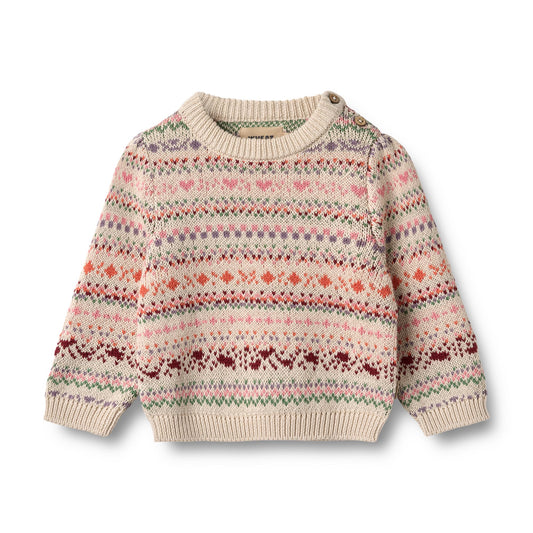 Wheat Baby Jacquard Pullover Olga "Multi"