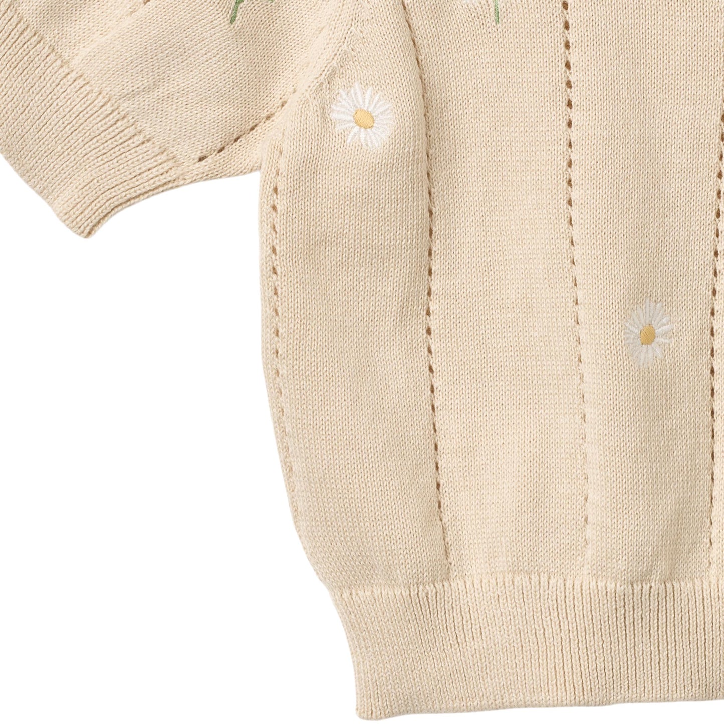 Wheat Baby Stricktop Malvina "Sandshell White Flowers"