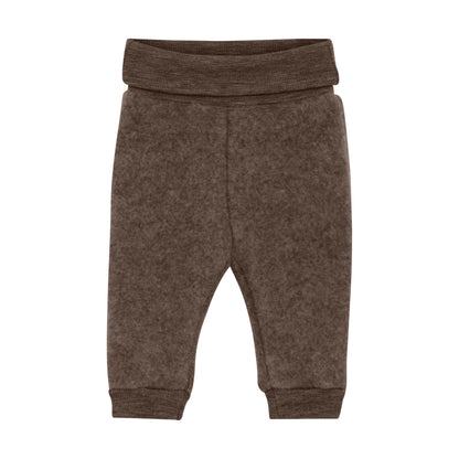 Huttelihut Wollfleecehose "Brown Melange"