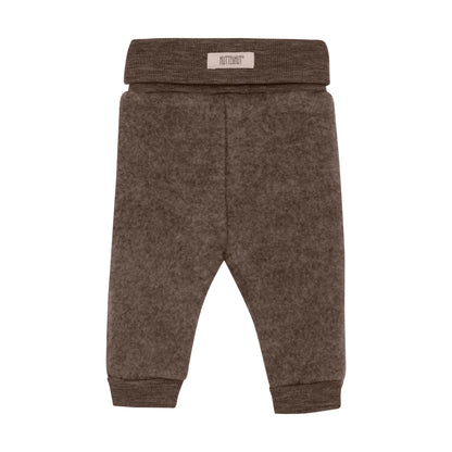 Huttelihut Wollfleecehose "Brown Melange"