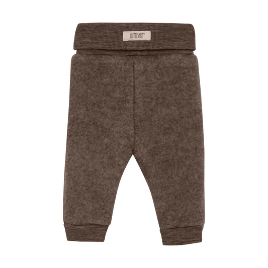 Huttelihut Wollfleecehose "Brown Melange"
