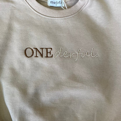 Melots Sweater "onederful" - sweet caramel