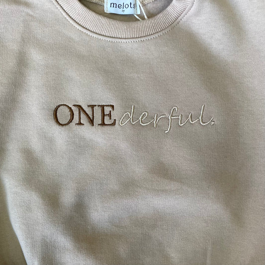 Melots Sweater "onederful" - sweet caramel