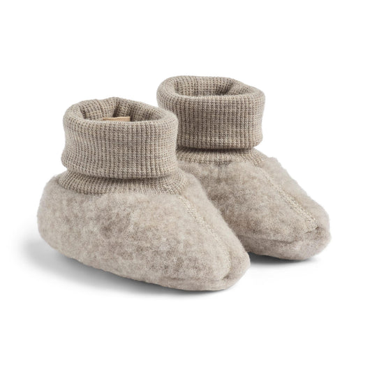 Wheat Booties Lei aus Wollfleece "Khaki Melange"