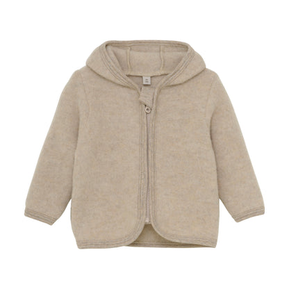Huttelihut Wollfleecejacke "Camel Melange"