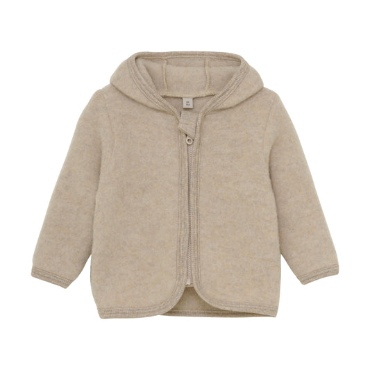 Huttelihut Wollfleecejacke "Camel Melange"