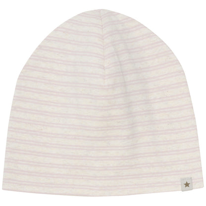 Huttelihut gestreifte Mütze Baby- Sepia Rose