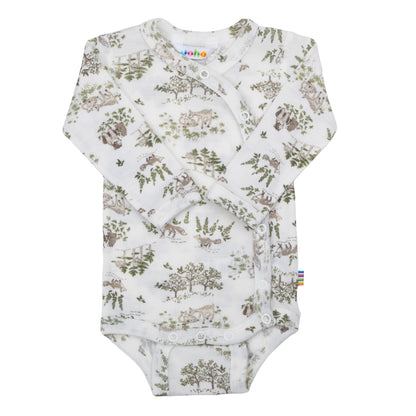 Joha Langarmbody mit seitlicher Knopfleiste aus Wolle-Seide "Off White"