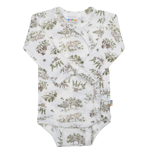 Joha Langarmbody mit seitlicher Knopfleiste aus Wolle-Seide "Off White"