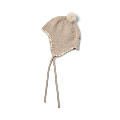 Wheat Strickbonnet Pomma "Warm Sand Melange"