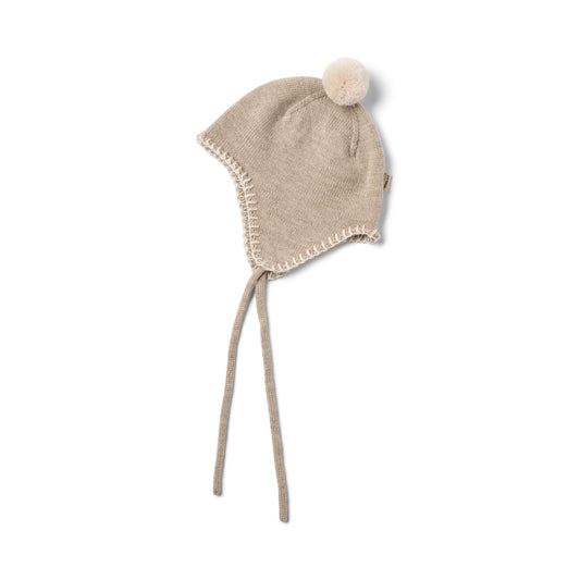 Wheat Strickbonnet Pomma "Warm Sand Melange"
