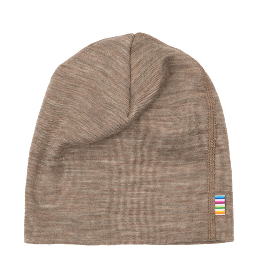 Joha Beanie aus Merinowolle & Seide "Hellbraun"