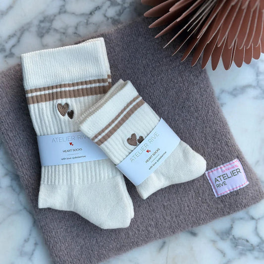 Atelier Rive Heart Socks Hazel Baby "cream"