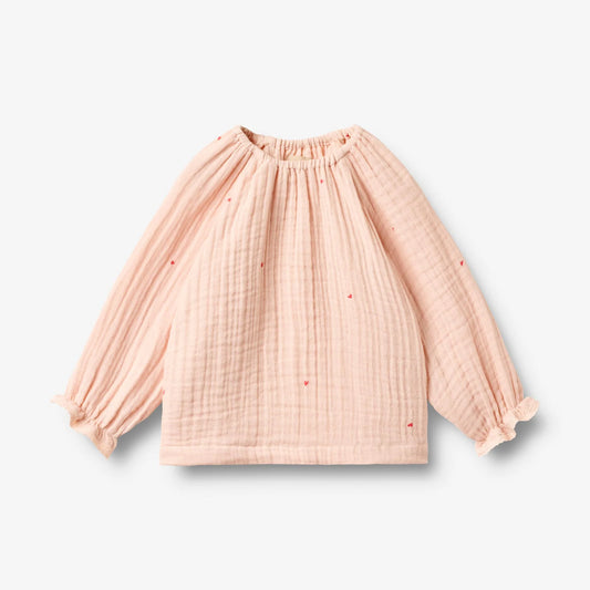 Wheat luftige Musselinbluse Merle "Powder Hearts"
