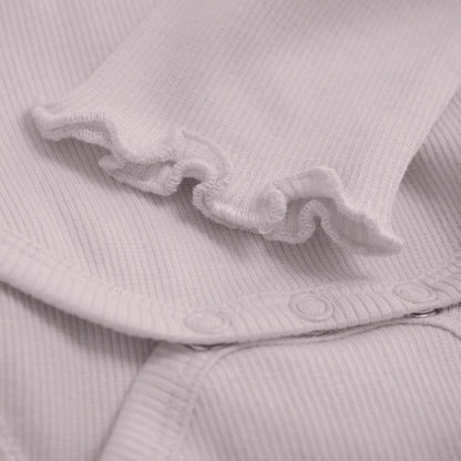 Huttelihut gerippter Langarmbody - Cloud Gray