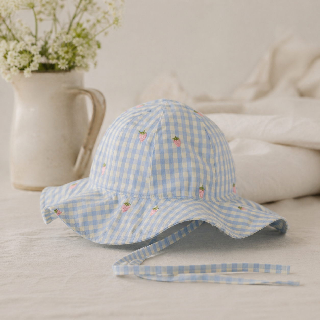 Flöss Sonnenhut Mille "Sky Berry Gingham"
