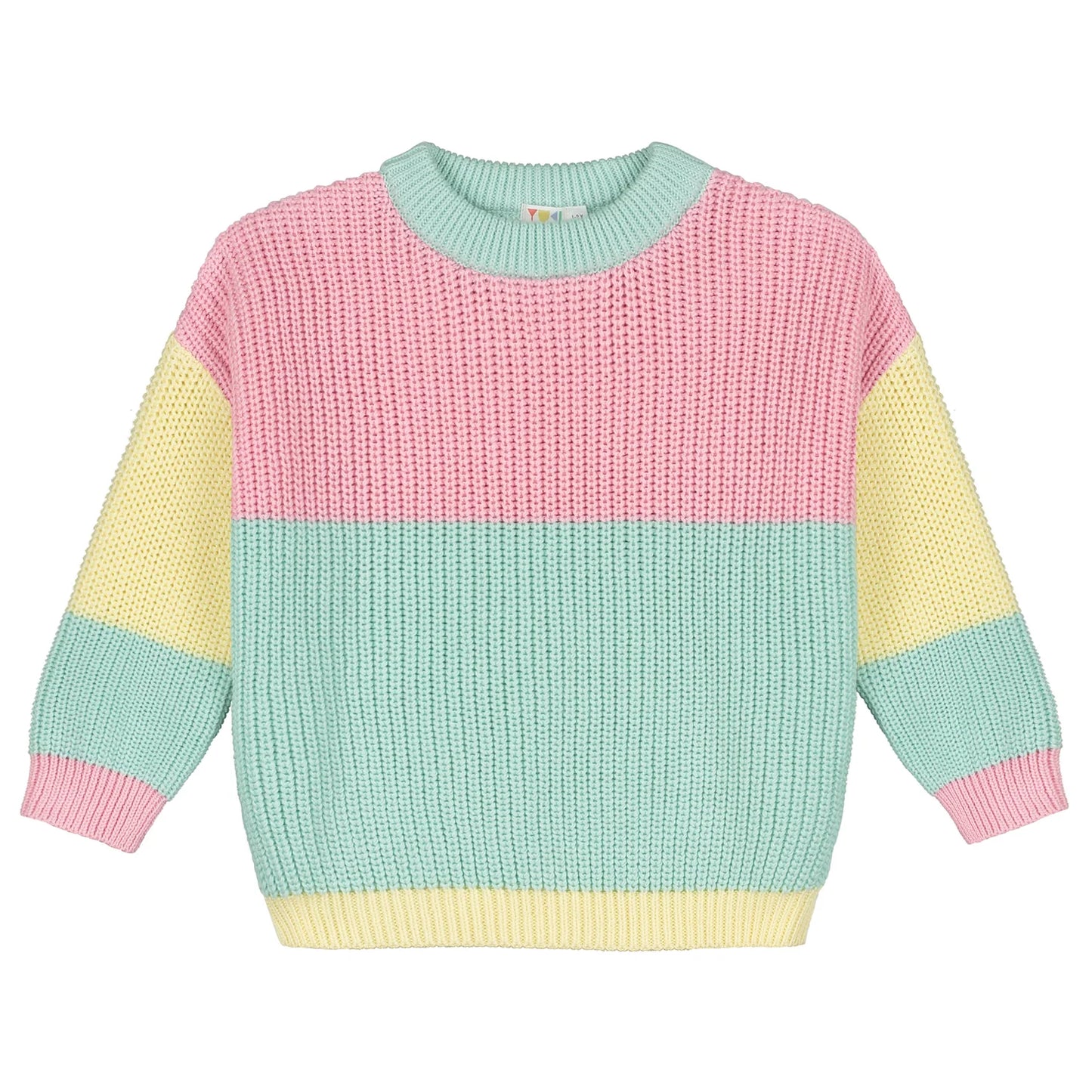 Yuki Strickpullover Color Block "Sticky Candy"