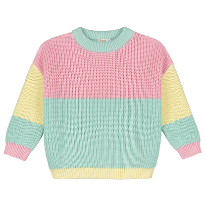 Yuki Strickpullover Color Block "Sticky Candy"